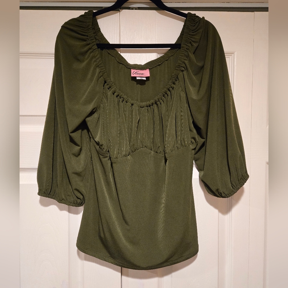 Olive Green Women's Top